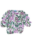 Top 3/4 Sleeve By Cece In Cream & Green, Size:L