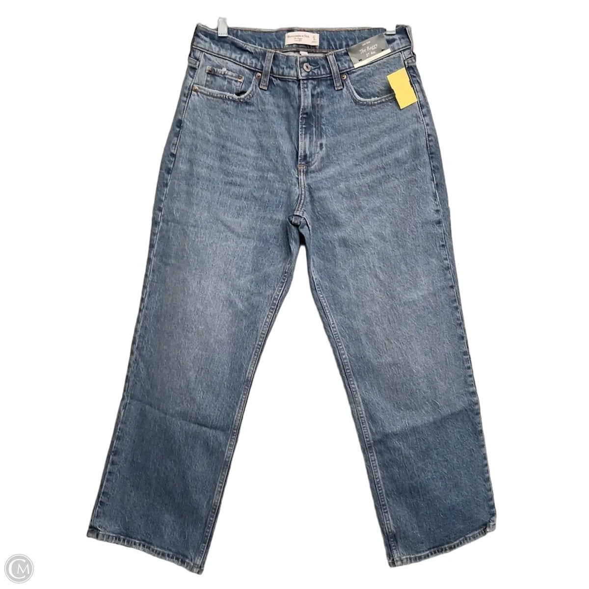 Jeans Straight By Abercrombie And Fitch In Blue Denim, Size: 4
