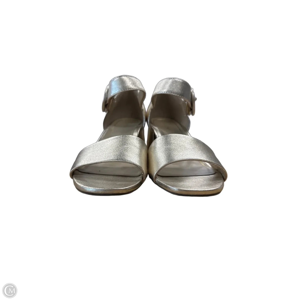 Shoes Heels Block By Vionic In Gold, Size: 8.5