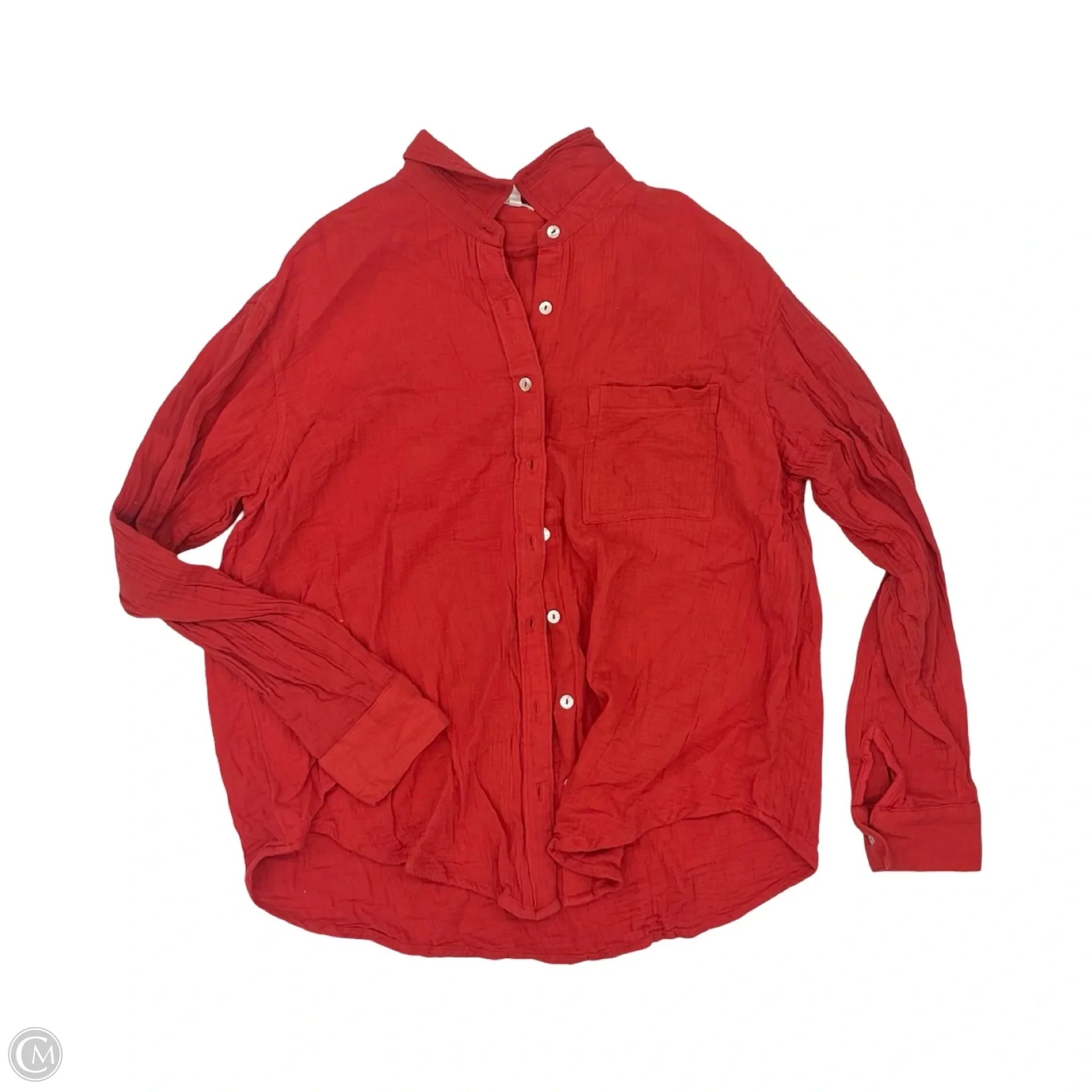 Top Long Sleeve By Maurices In Red, Size: M