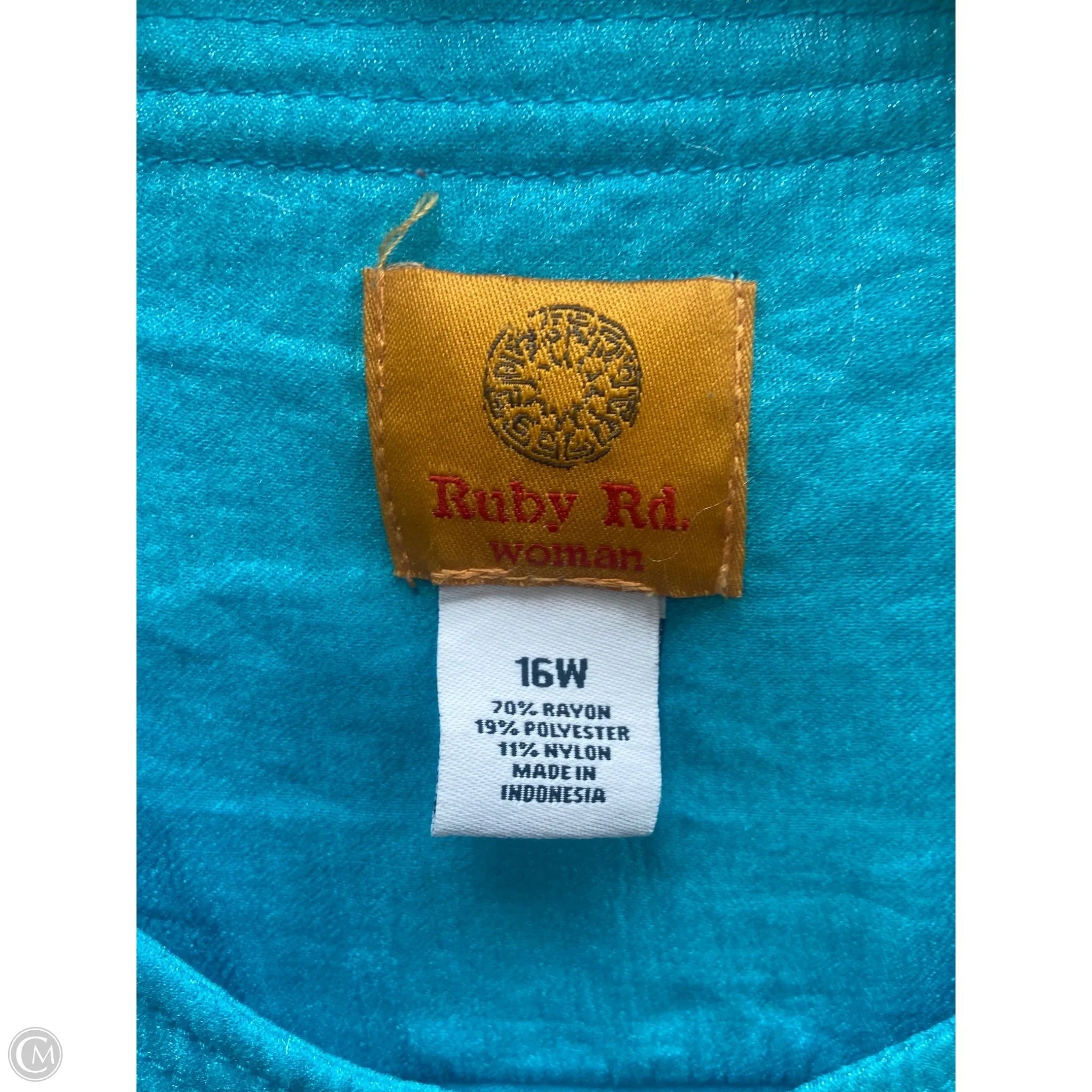 Top Long Sleeve By Ruby Rd In Teal, Size: Xl