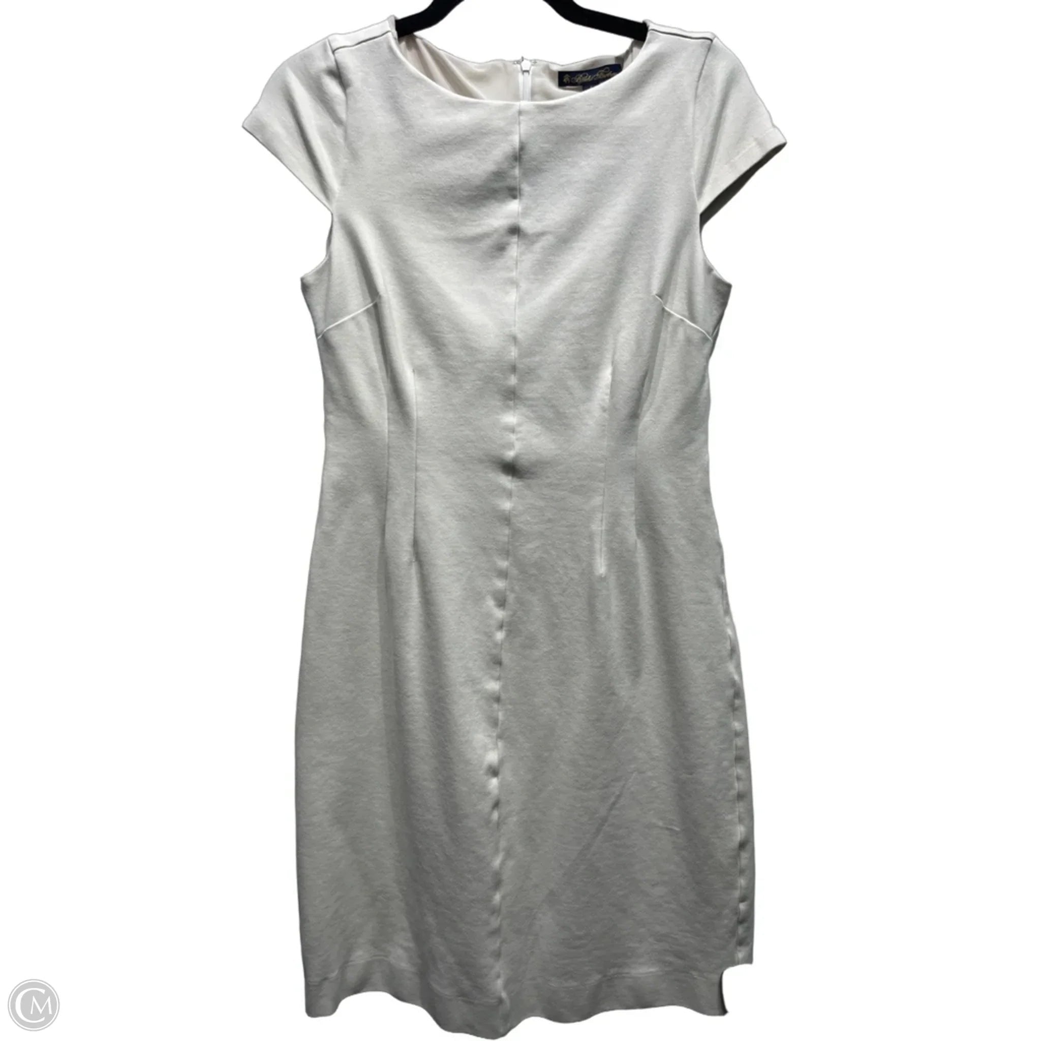 Dress Work By Brooks Brothers In Cream, Size: 6