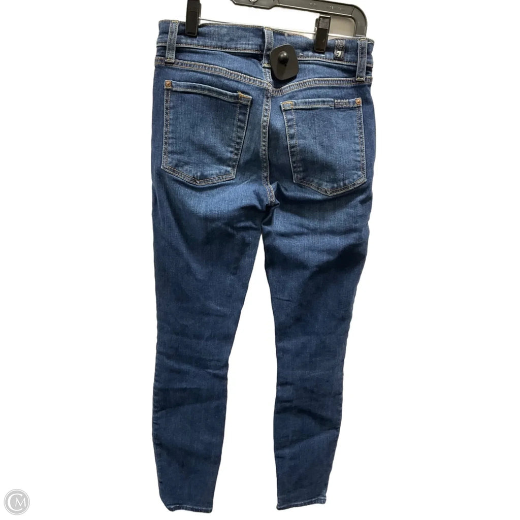 Jeans Skinny By 7 For All Mankind In Blue Denim, Size: 6