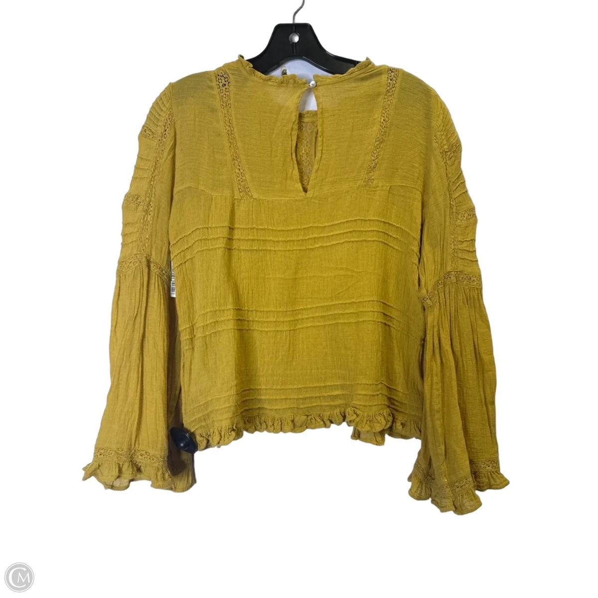 Top Long Sleeve By Free People In Yellow, Size: Xs