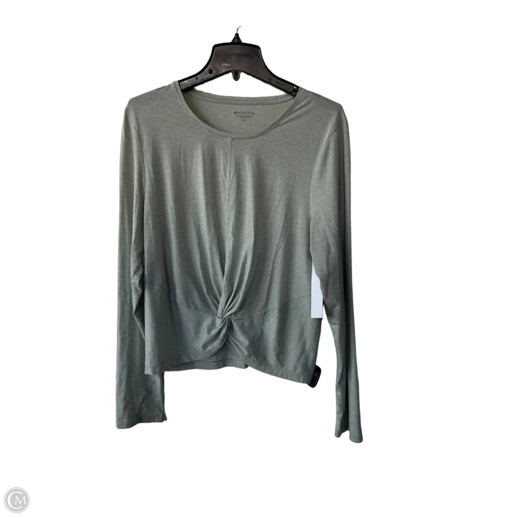 Athletic Top Long Sleeve Crewneck By Athleta In Green, Size: Xl