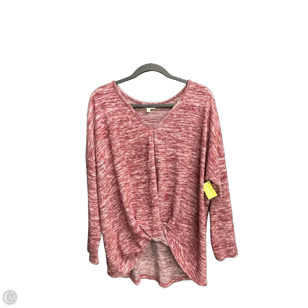 Top Long Sleeve By Umgee In Maroon, Size: M