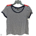 Top Short Sleeve By Talbots In Striped Pattern, Size: S