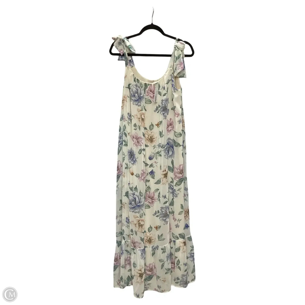 Dress Casual Maxi By Adrienne In Floral Print, Size: S