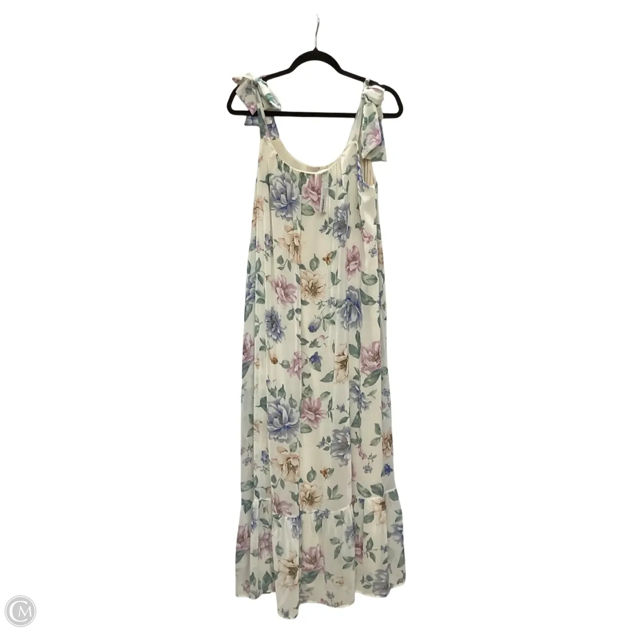 Dress Casual Maxi By Adrienne In Floral Print, Size: S
