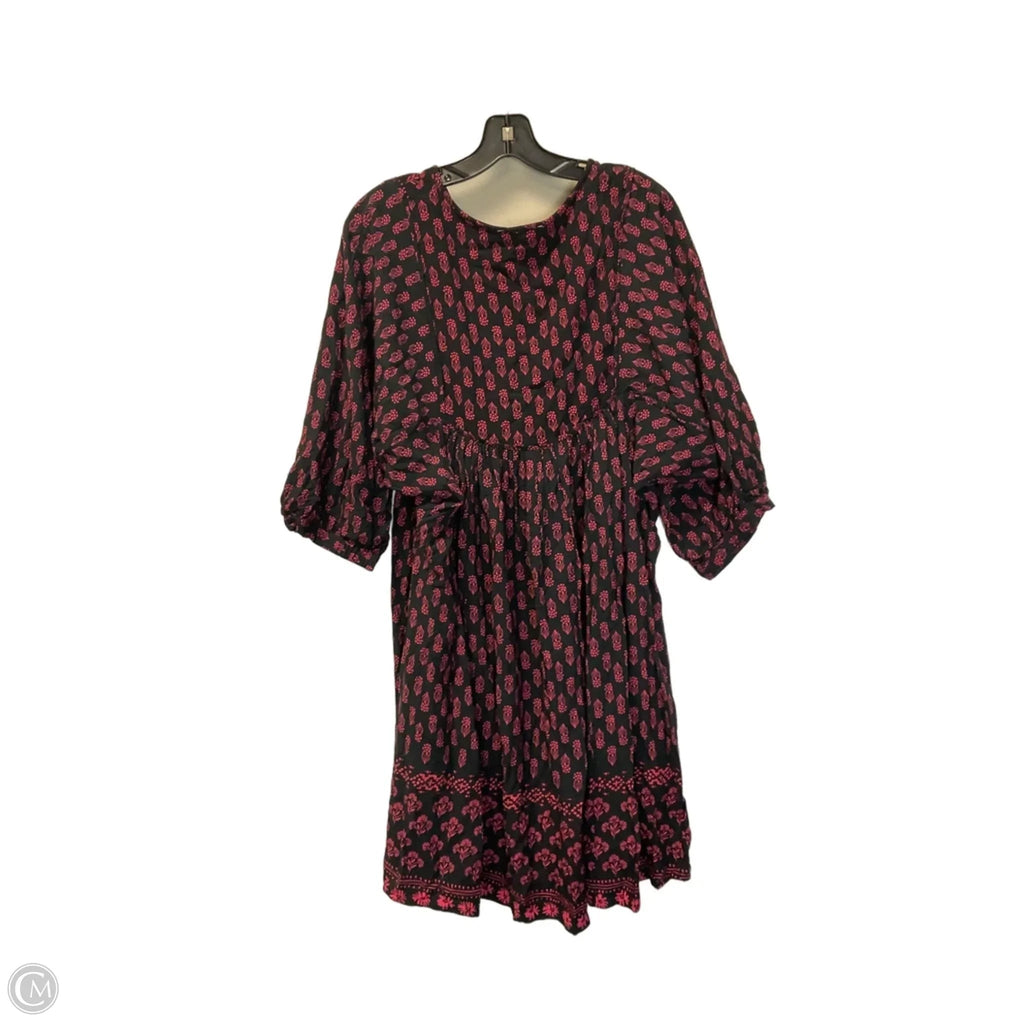 Dress Casual Midi By Beachlunchlounge In Black & Pink, Size: Xl