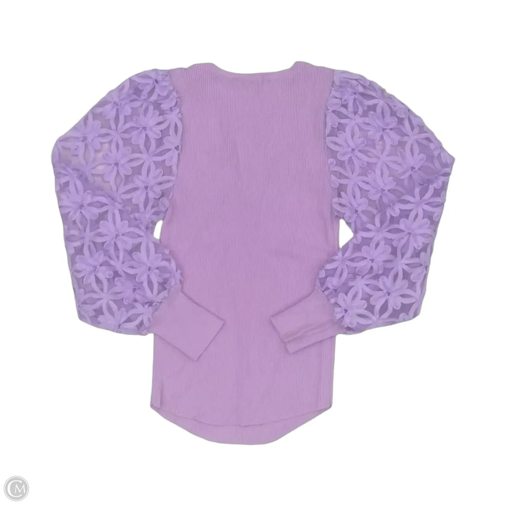 Blouse Long Sleeve By Entro In Purple, Size: S
