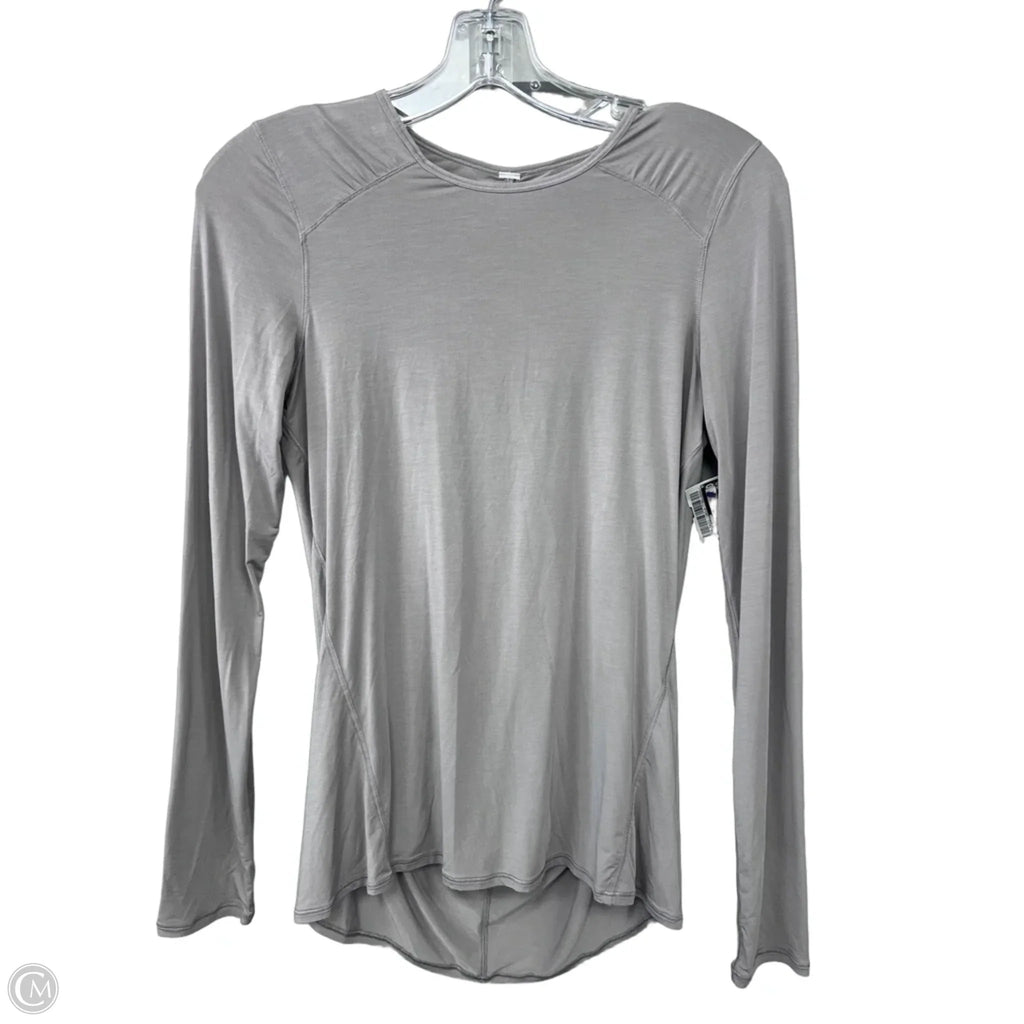 Athletic Top Long Sleeve Crewneck By Lululemon In Grey, Size: 6