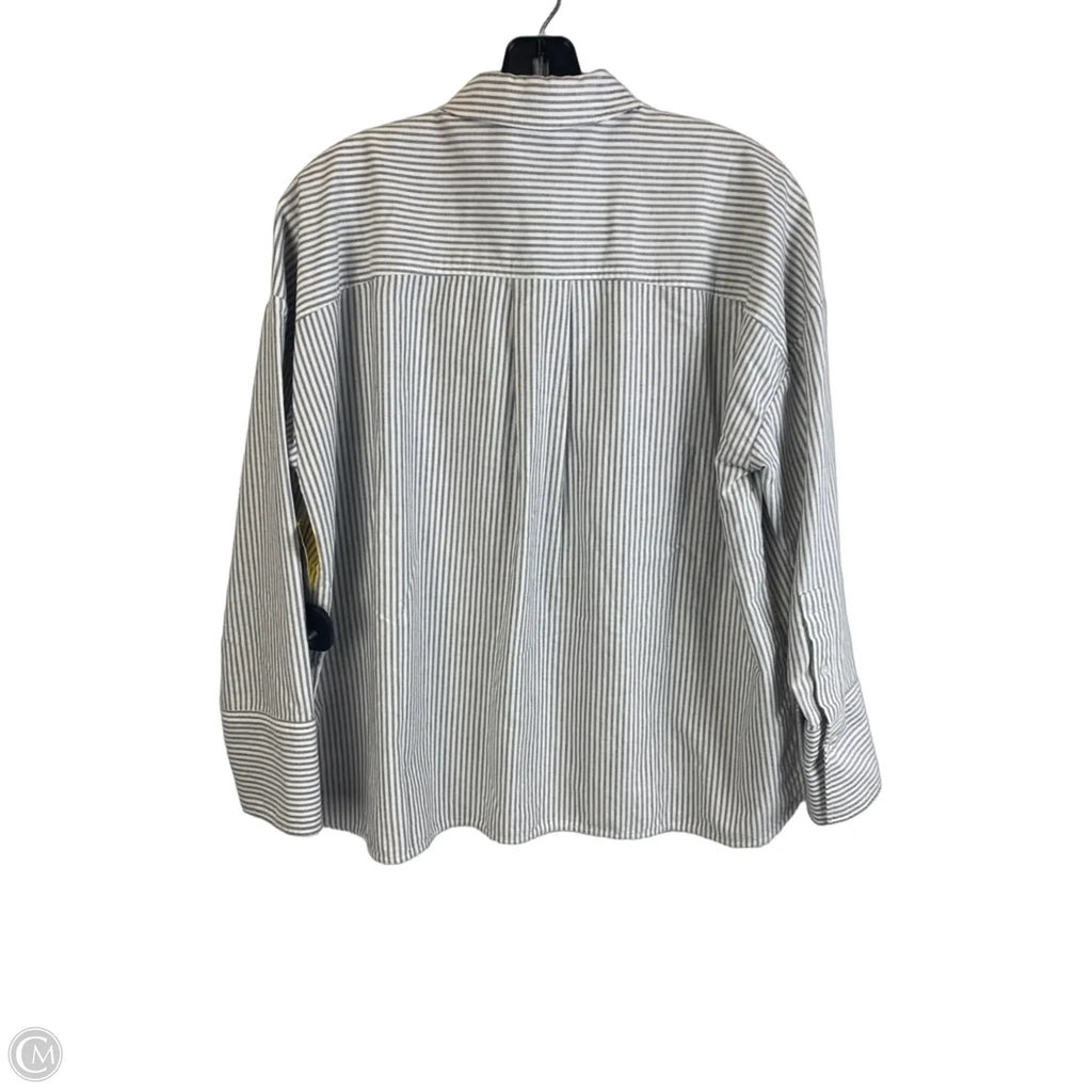 Top Long Sleeve By Everlane In Striped Pattern, Size: S