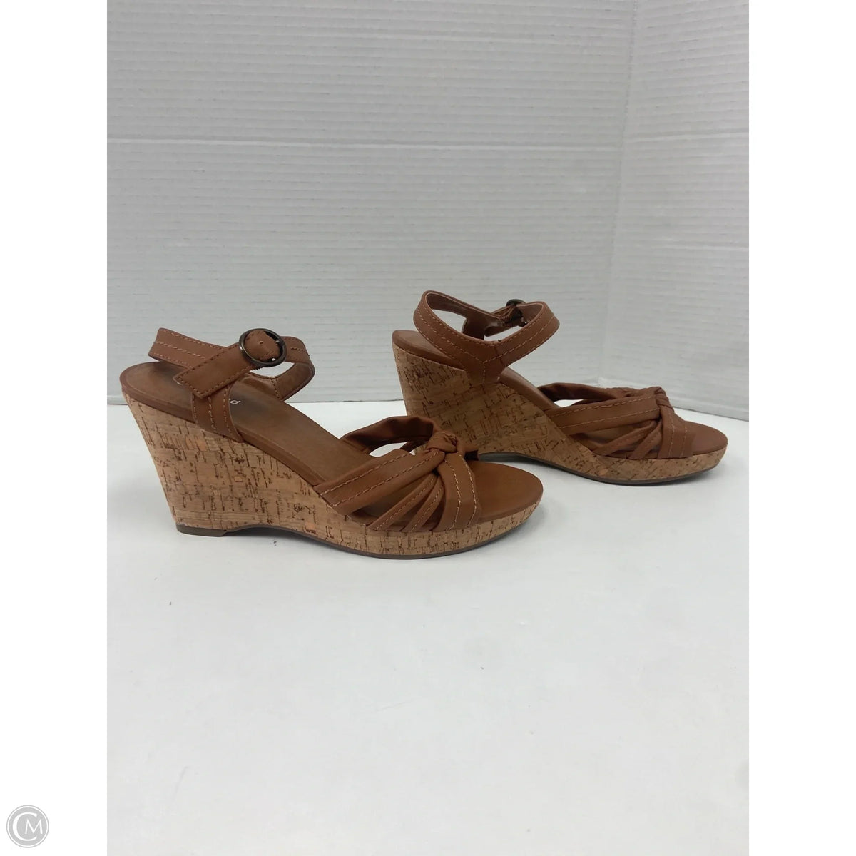 Sandals Heels Block By Clothes Mentor In Brown, Size: 8.5