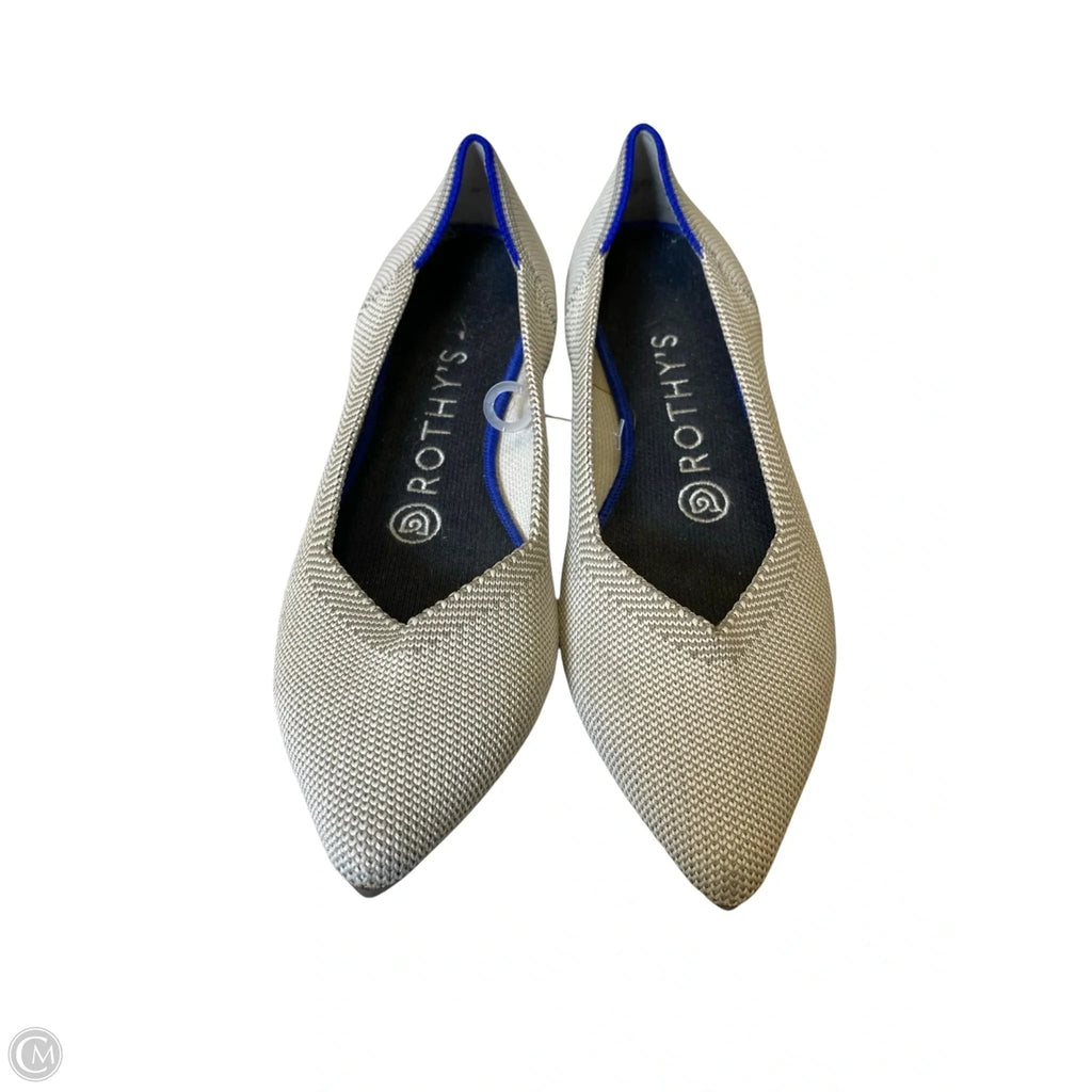 Sandals Flats By Rothys In Blue & Grey, Size: 6