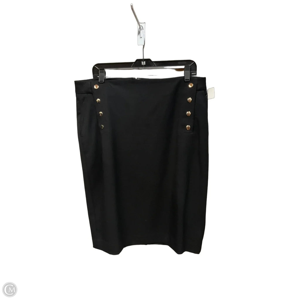Skirt Midi By Ann Taylor In Black, Size: 14