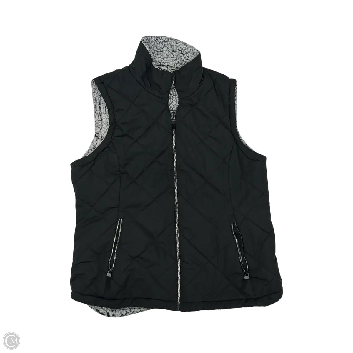 Vest Faux Fur & Sherpa By Clothes Mentor In Black, Size: Xl