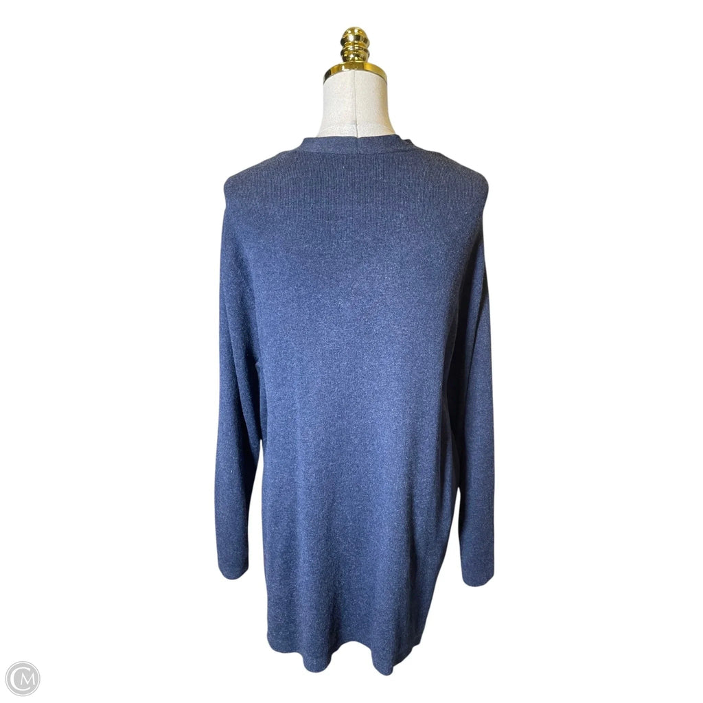 Sweater Cardigan By Croft And Barrow In Navy, Size: 2x