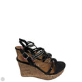 Sandals Heels Wedge By Pop In Black, Size: 9.5