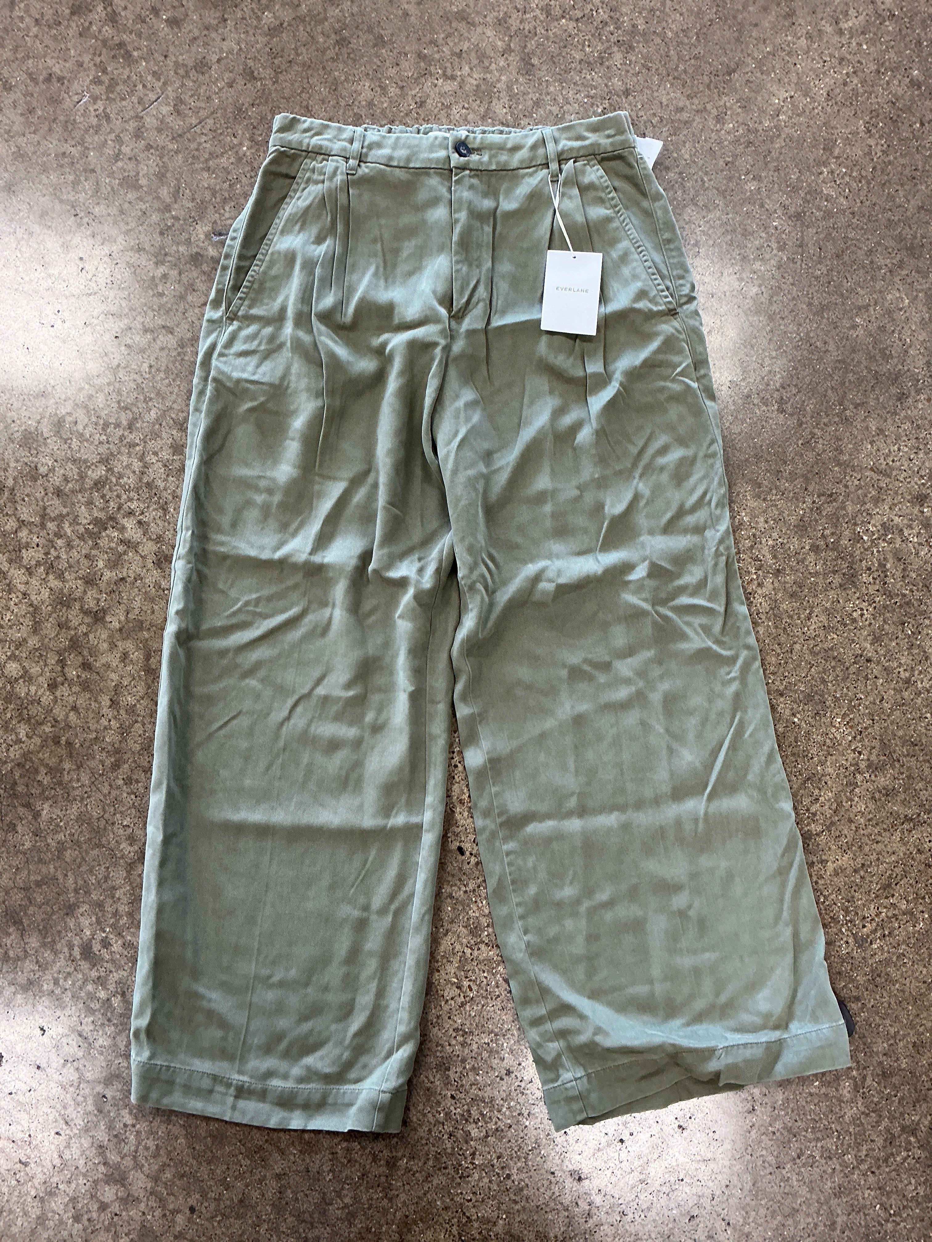 Pants Wide Leg By Everlane In Green, Size:12
