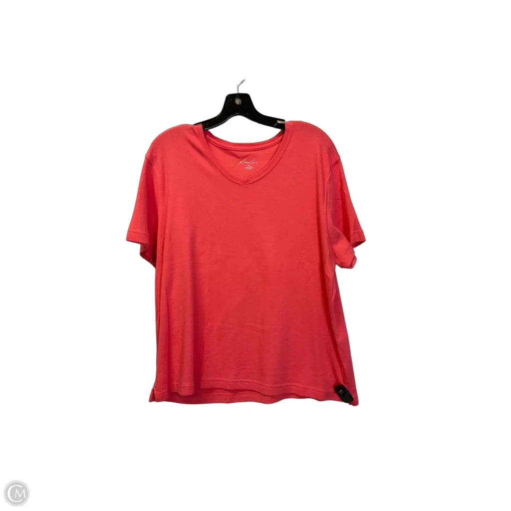 Top Short Sleeve Basic By Kim Rogers In Pink, Size: Xl