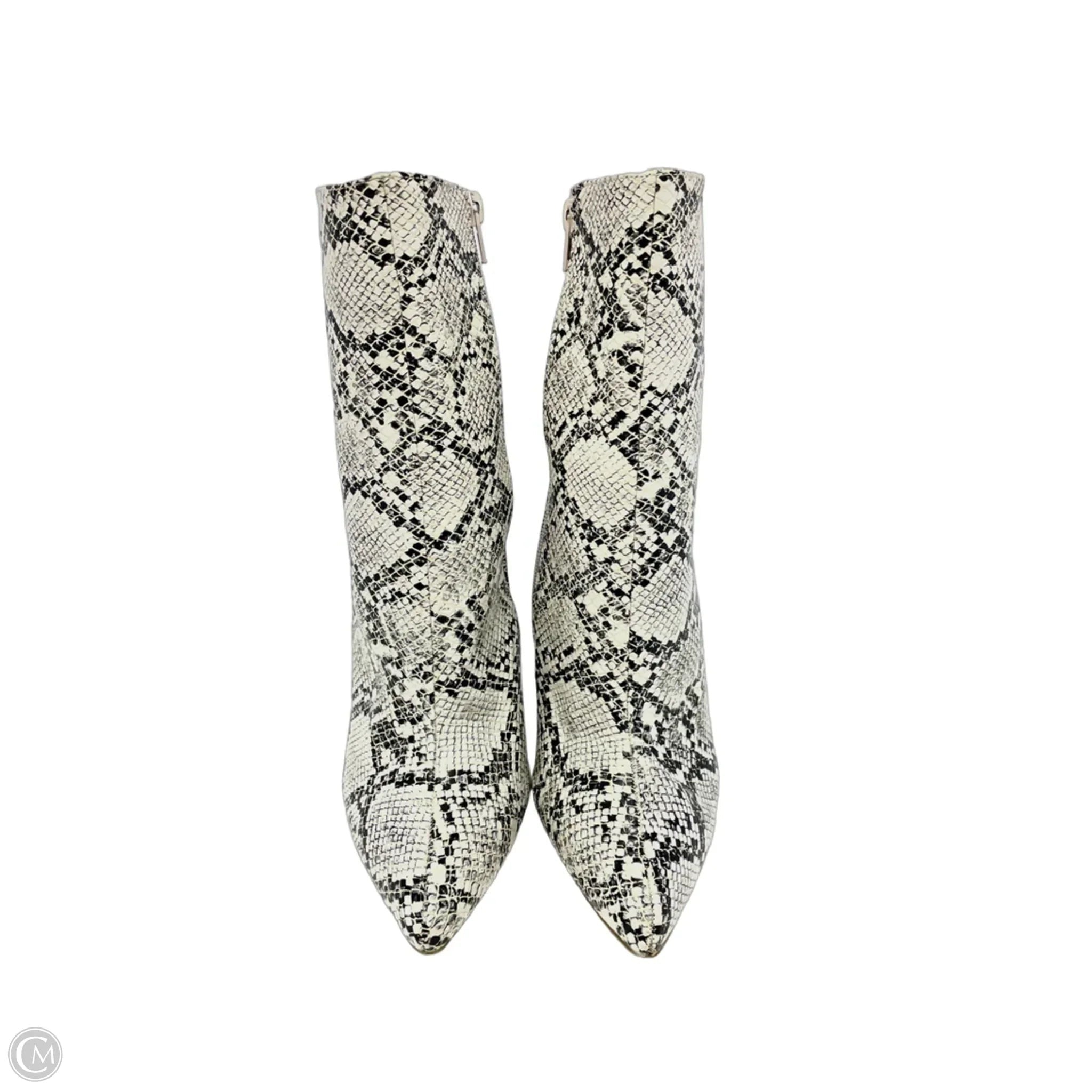 Boots Ankle Heels By Fashion Nova In Snakeskin Print, Size: 8