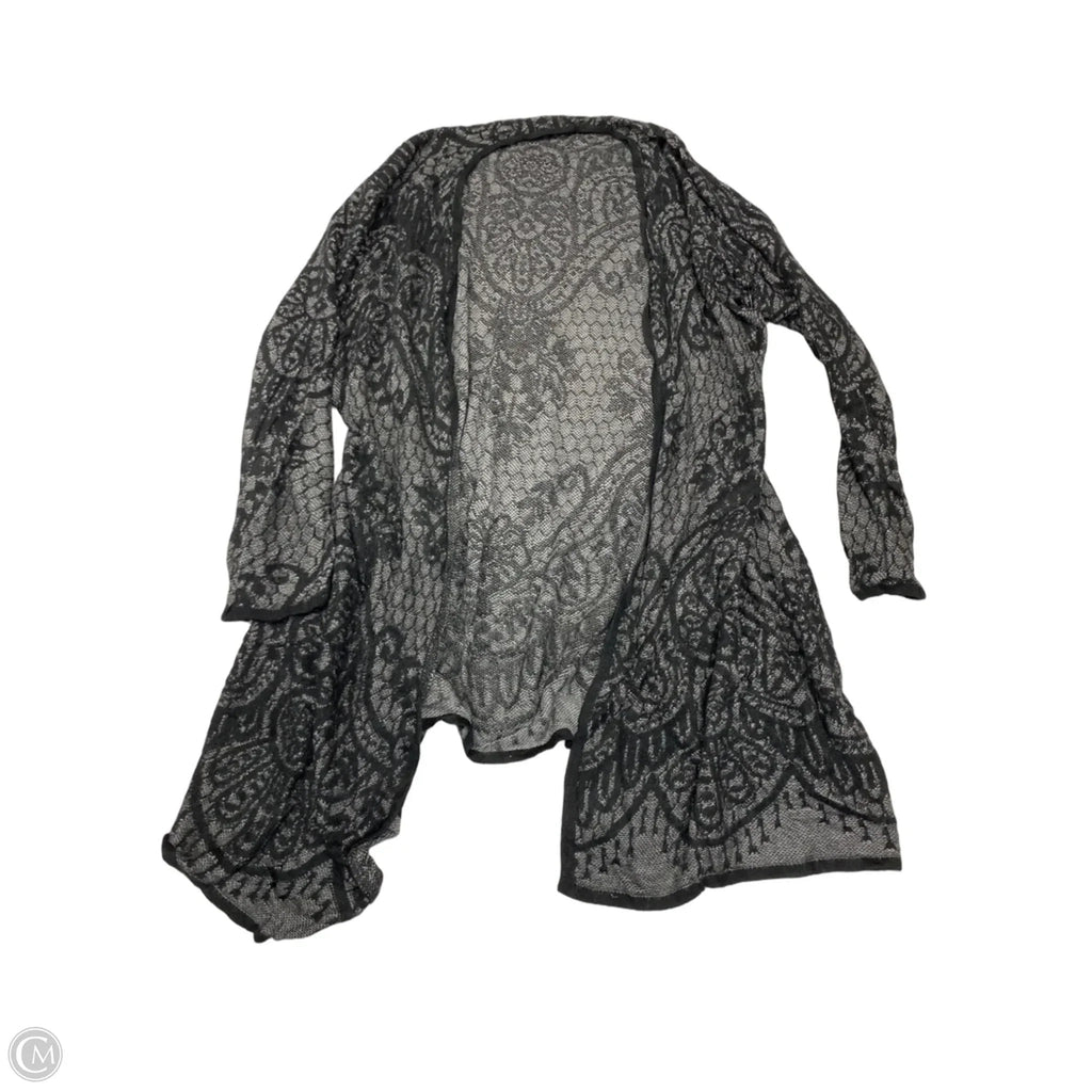 Cardigan By Roz And Ali In Black & Grey, Size: 2x