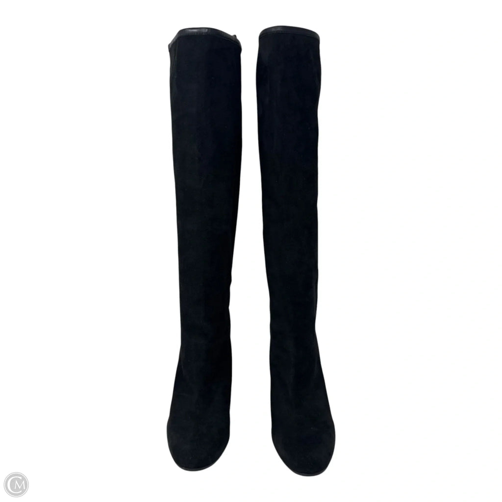 Suede Boots Designer By Stuart Weitzman In Black, Size: 7.5