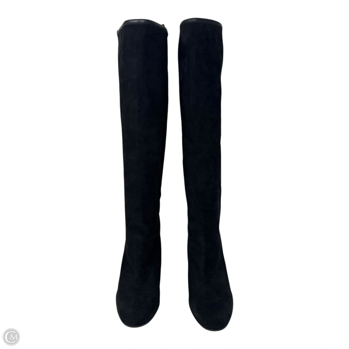 Suede Boots Designer By Stuart Weitzman In Black, Size: 7.5
