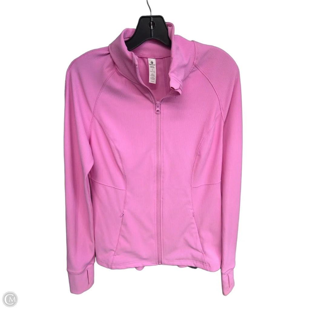 Athletic Jacket By 90 Degrees By Reflex In Pink, Size: L