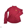 Athletic Top Long Sleeve Collar By Under Armour In Red, Size: M