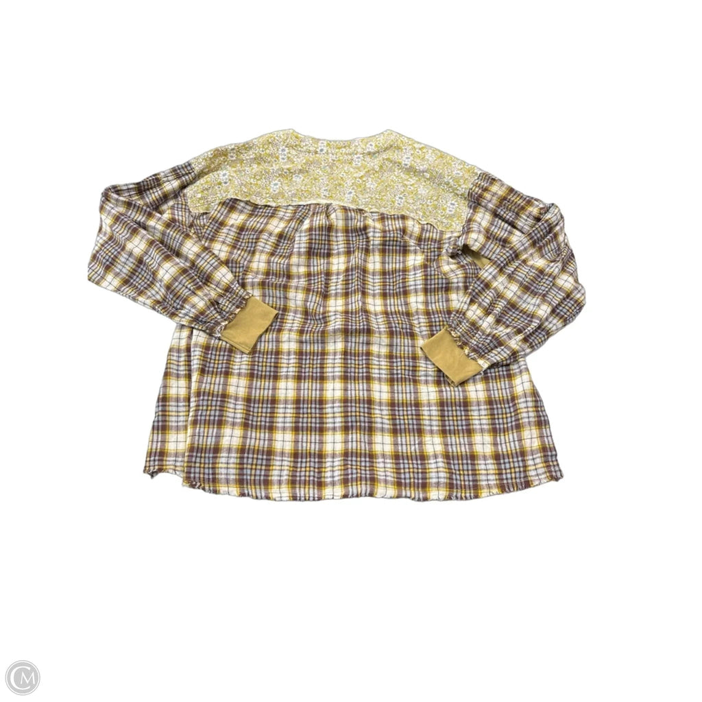 Top Long Sleeve By Three Bird Nest In Chartreuse, Size: M