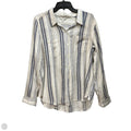 Blouse Long Sleeve By Lucky Brand In Striped Pattern, Size: L