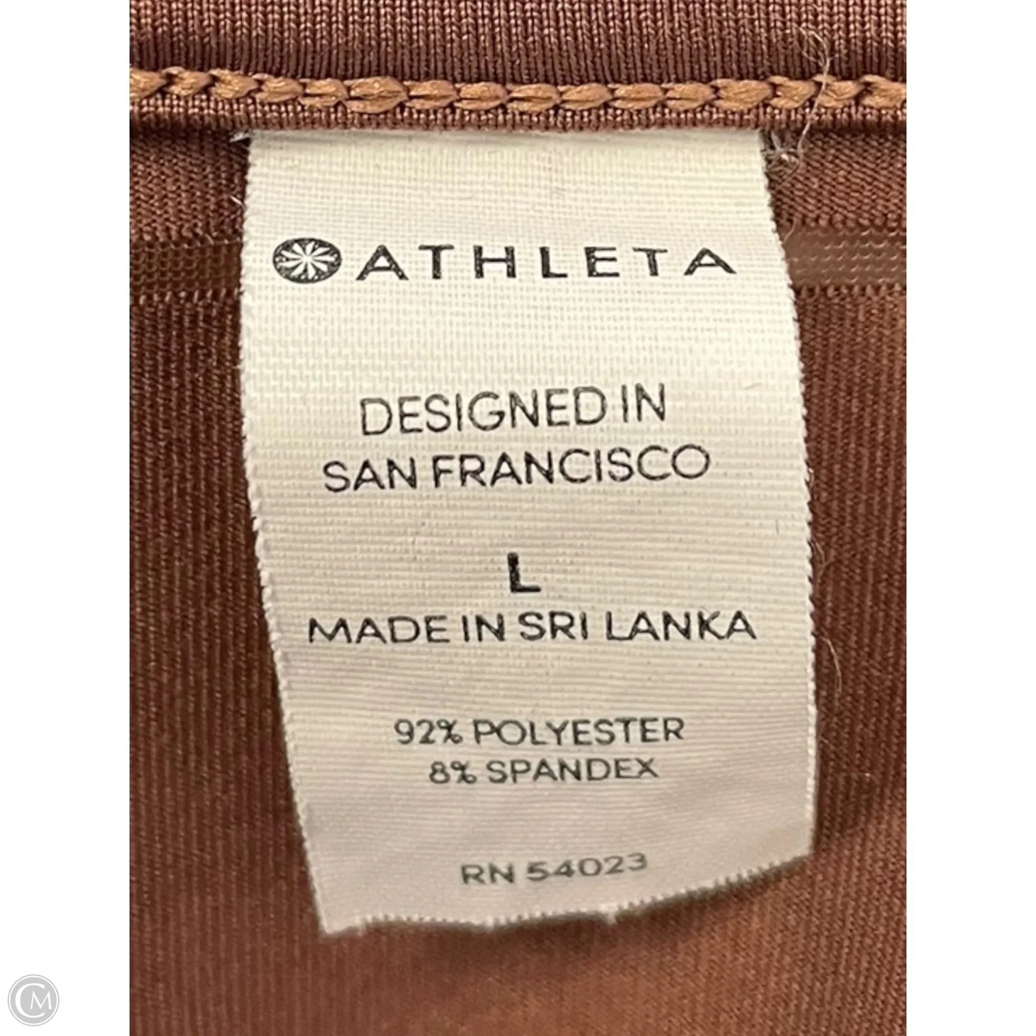 Athletic Tank Top By Athleta In Brown, Size: L