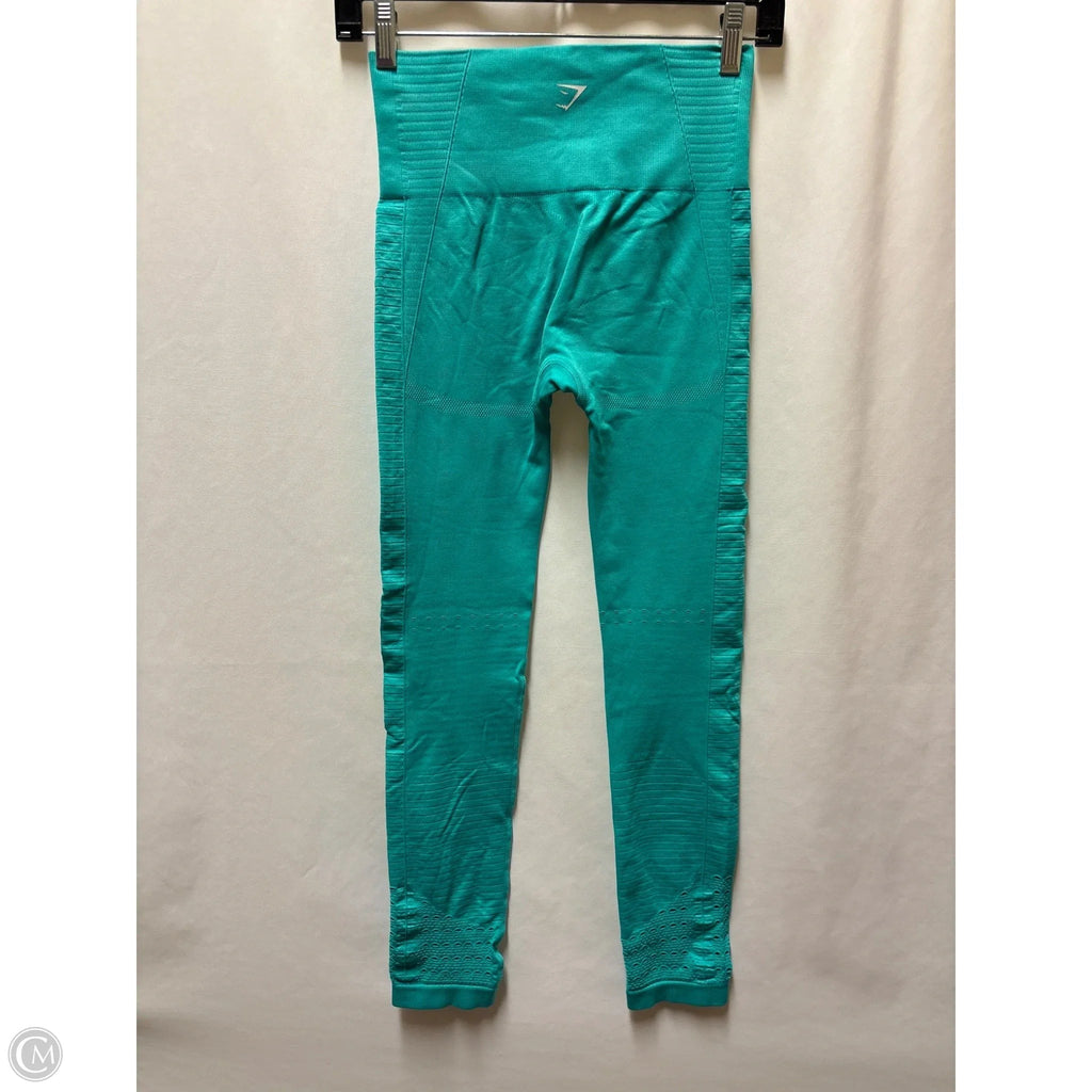Athletic Leggings By Gym Shark In Teal, Size: S