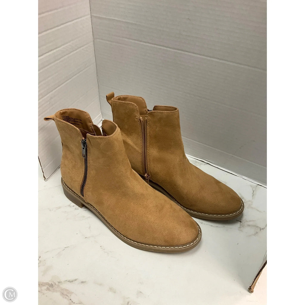 Boots Ankle Heels By Universal Thread In Tan, Size: 9