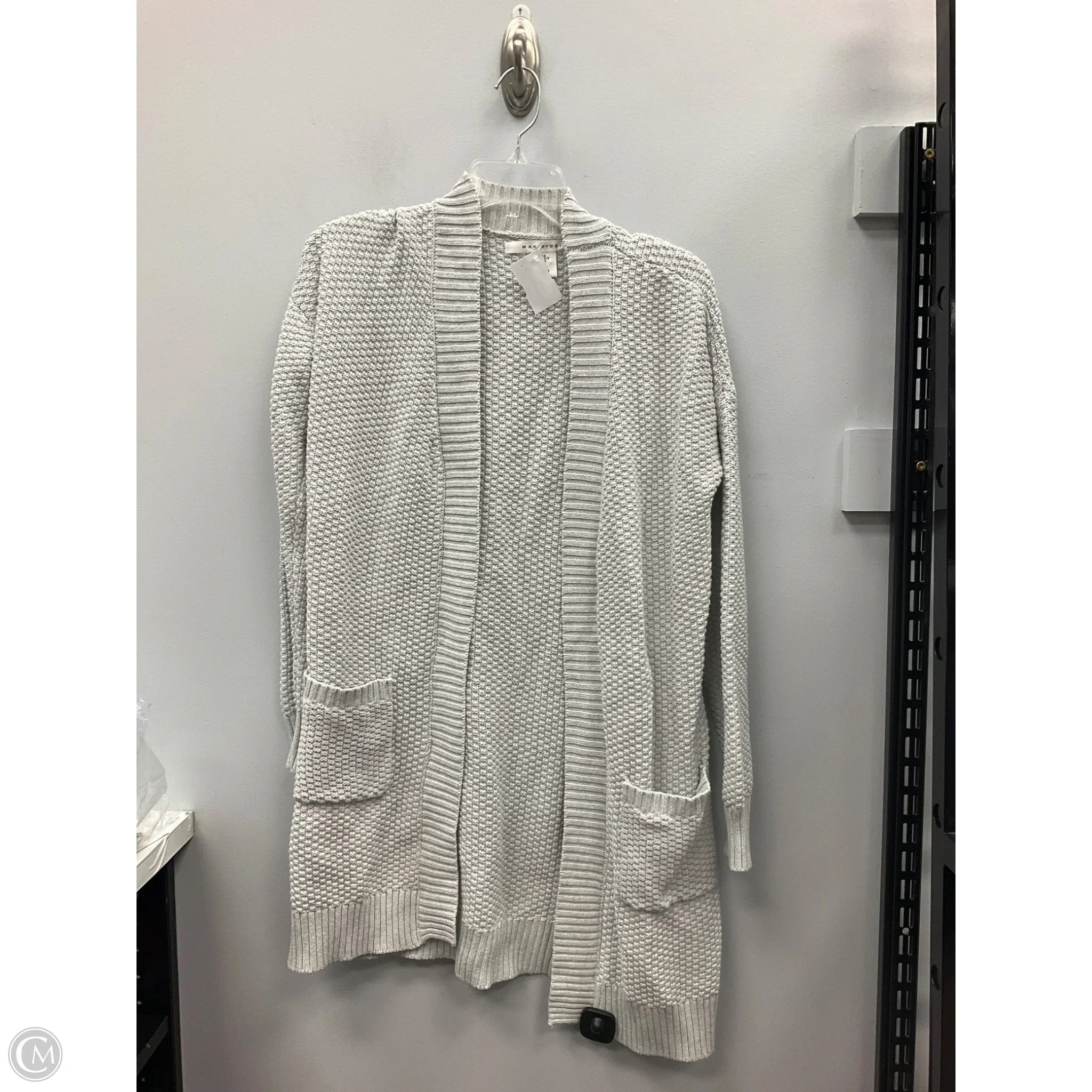 Sweater Cardigan By Max Studio In Grey, Size: M