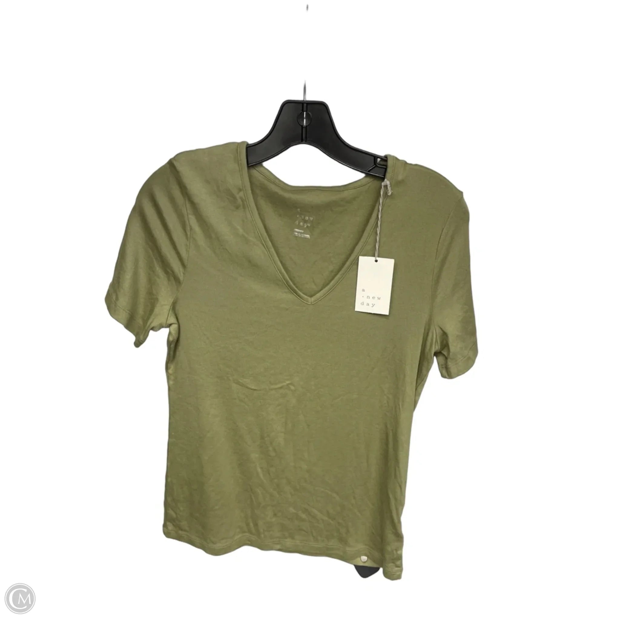 Top Short Sleeve Basic By A New Day In Green, Size: M