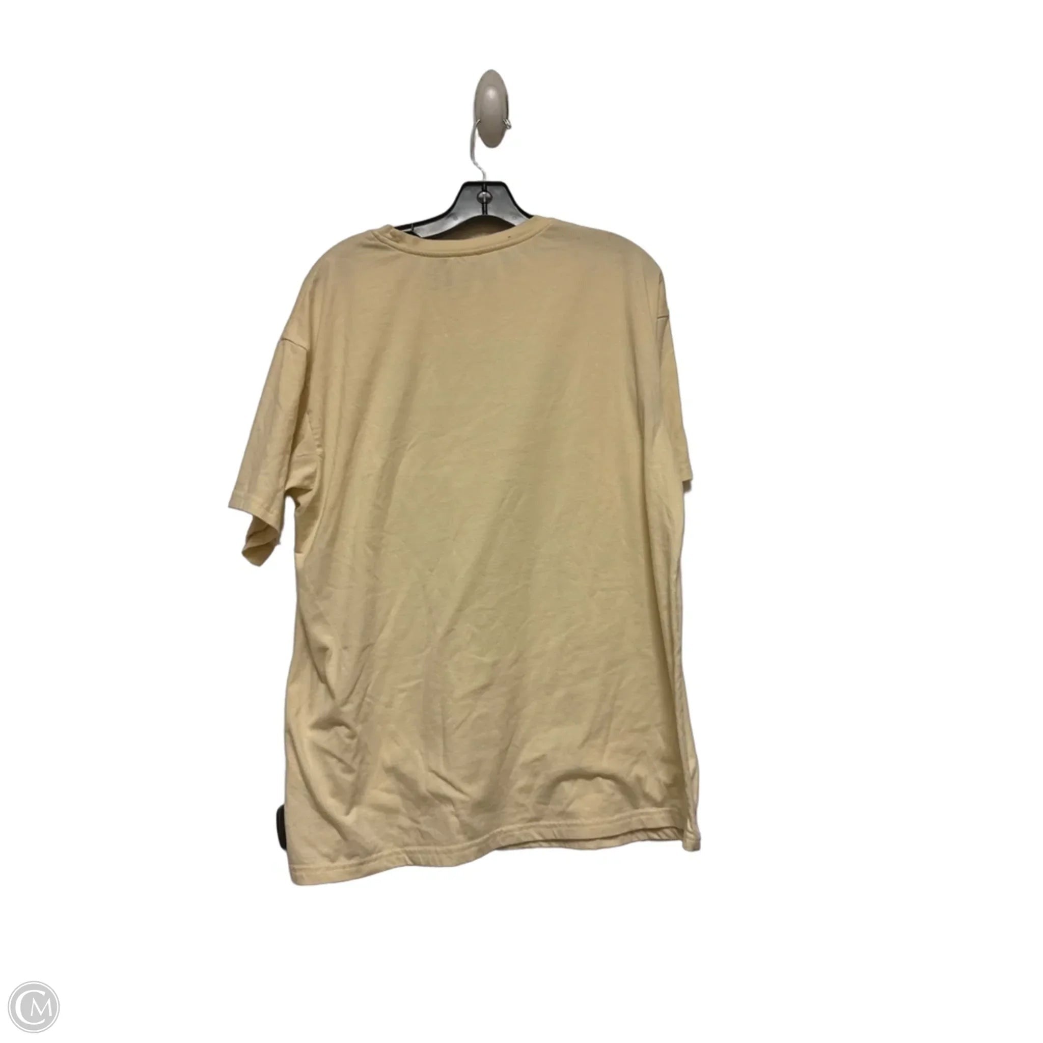Top Short Sleeve Basic By Clothes Mentor In Cream, Size: L