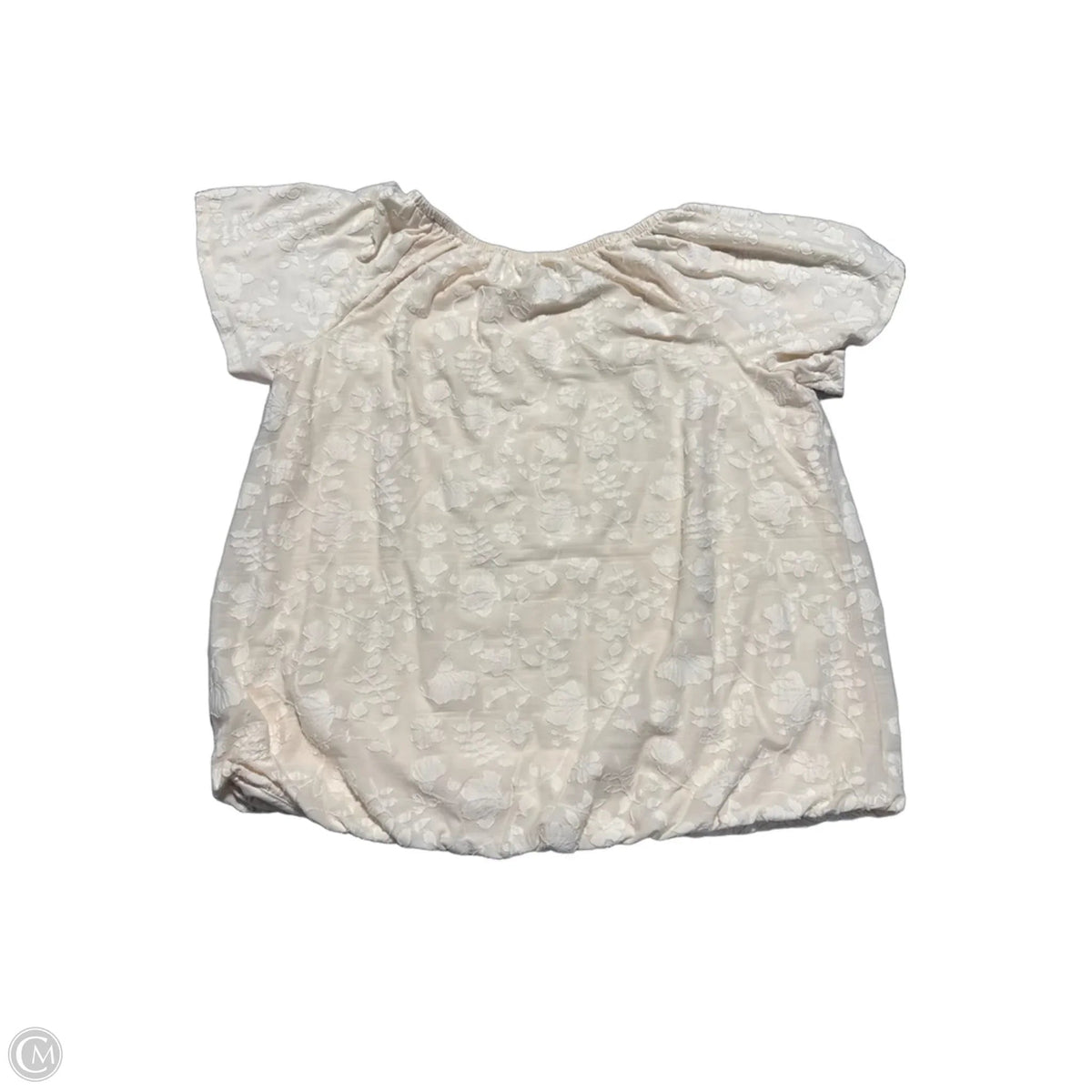 Top Short Sleeve By Maurices In Cream, Size: 1x