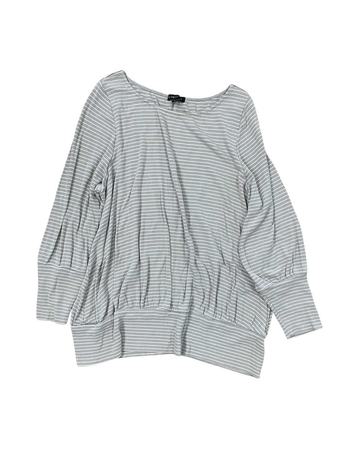 Top 3/4 Sleeve Basic By Lane Bryant In Beige, Size:1X
