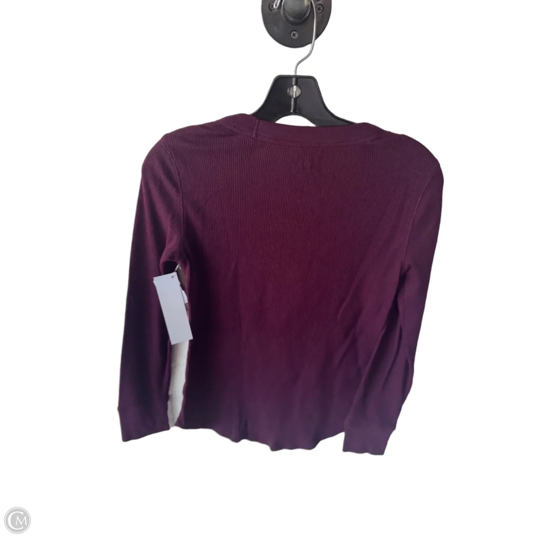 Top Long Sleeve Basic By Gap In Purple, Size: S