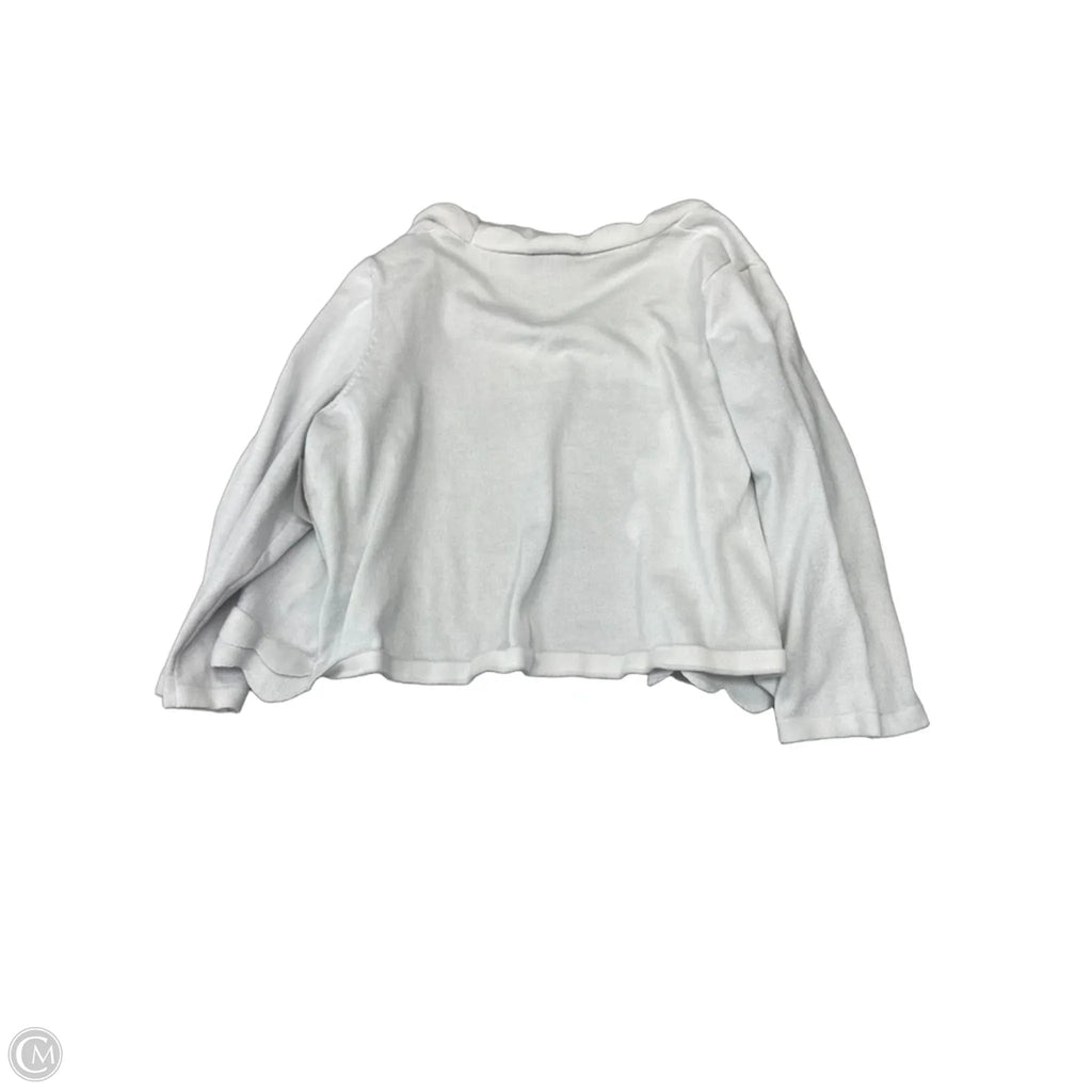Sweater Cardigan By Nina Leonard In White, Size: 3x
