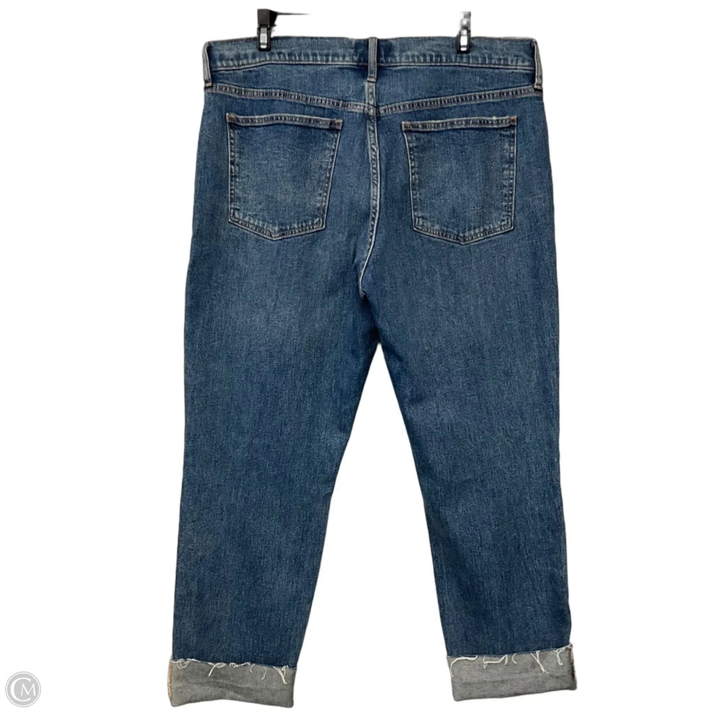 Jeans Straight By Gap In Blue Denim, Size: 12