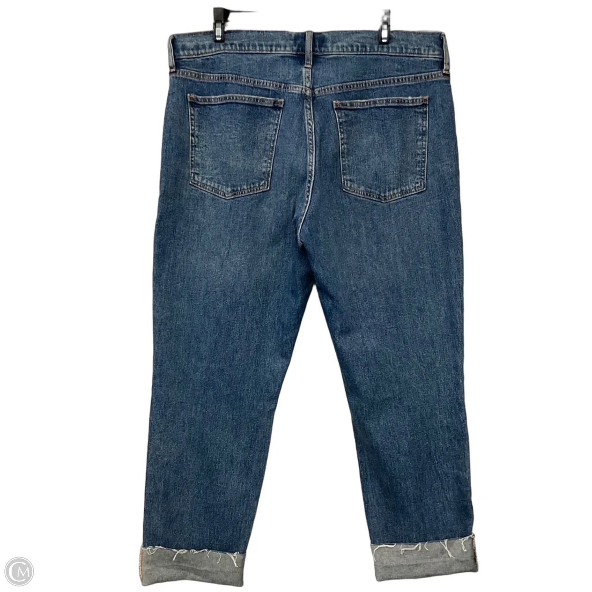 Jeans Straight By Gap In Blue Denim, Size: 12