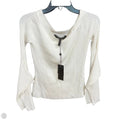 Top Long Sleeve By Bcbg In Cream, Size: M