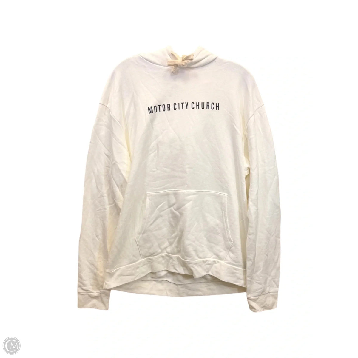 Sweatshirt Hoodie By Clothes Mentor In White, Size: Xl