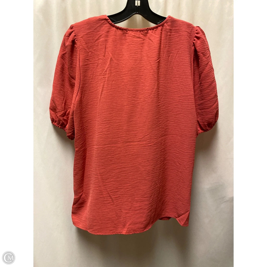 Top 3/4 Sleeve By Adrienne Vittadini In Pink, Size: M