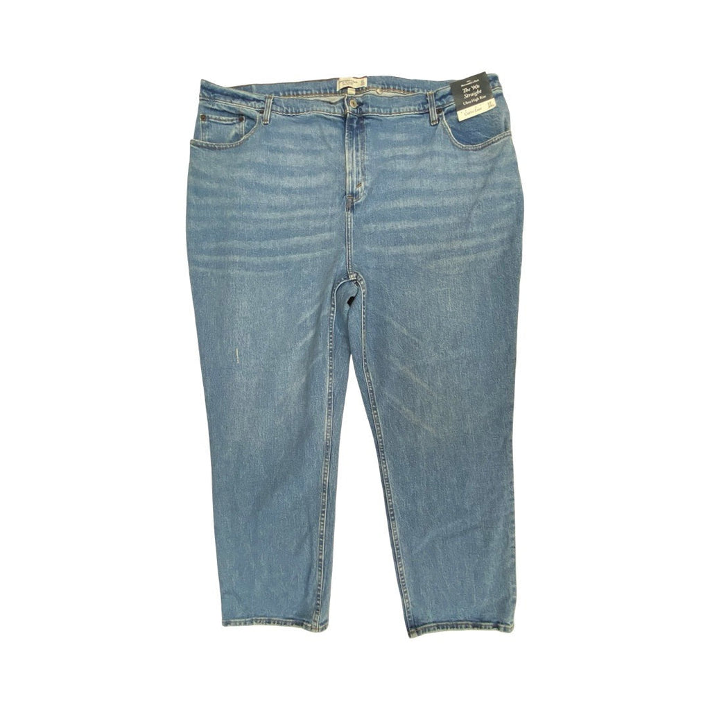 Jeans Straight By Abercrombie And Fitch In Blue Denim, Size:20