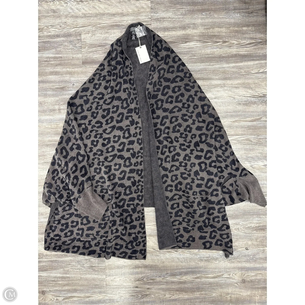 Sweater Cardigan By Barefoot Dreams In Animal Print, Size: 3x